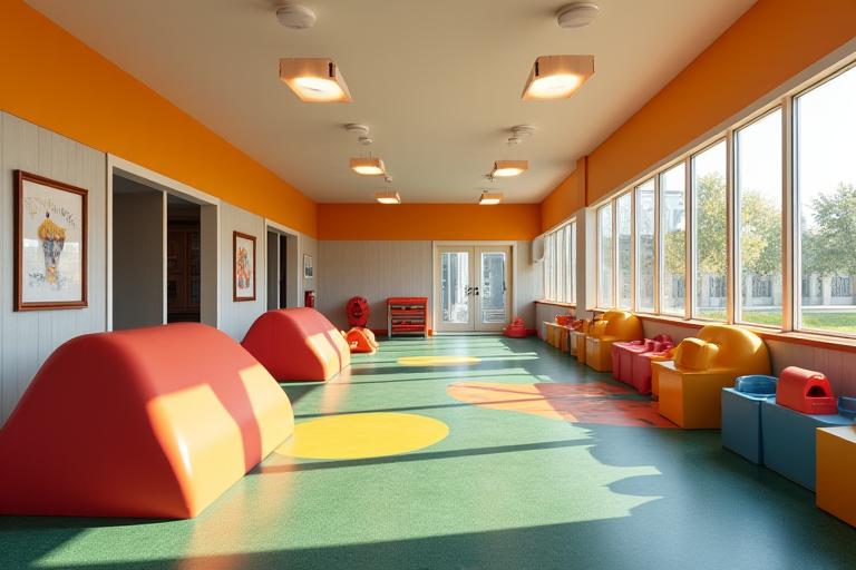 A spacious and secure indoor play area for dogs.